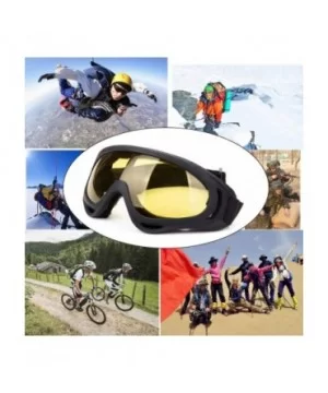 Snowboard Protection Windproof Motorcycle - Yellow+Transparent - CR18KOXT7CU $9.14 Goggle