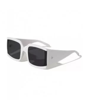 Albuquerque Oversized Flat Lens Square Butterfly Sunglasses - White - CQ1972IOXWI $11.81 Oversized