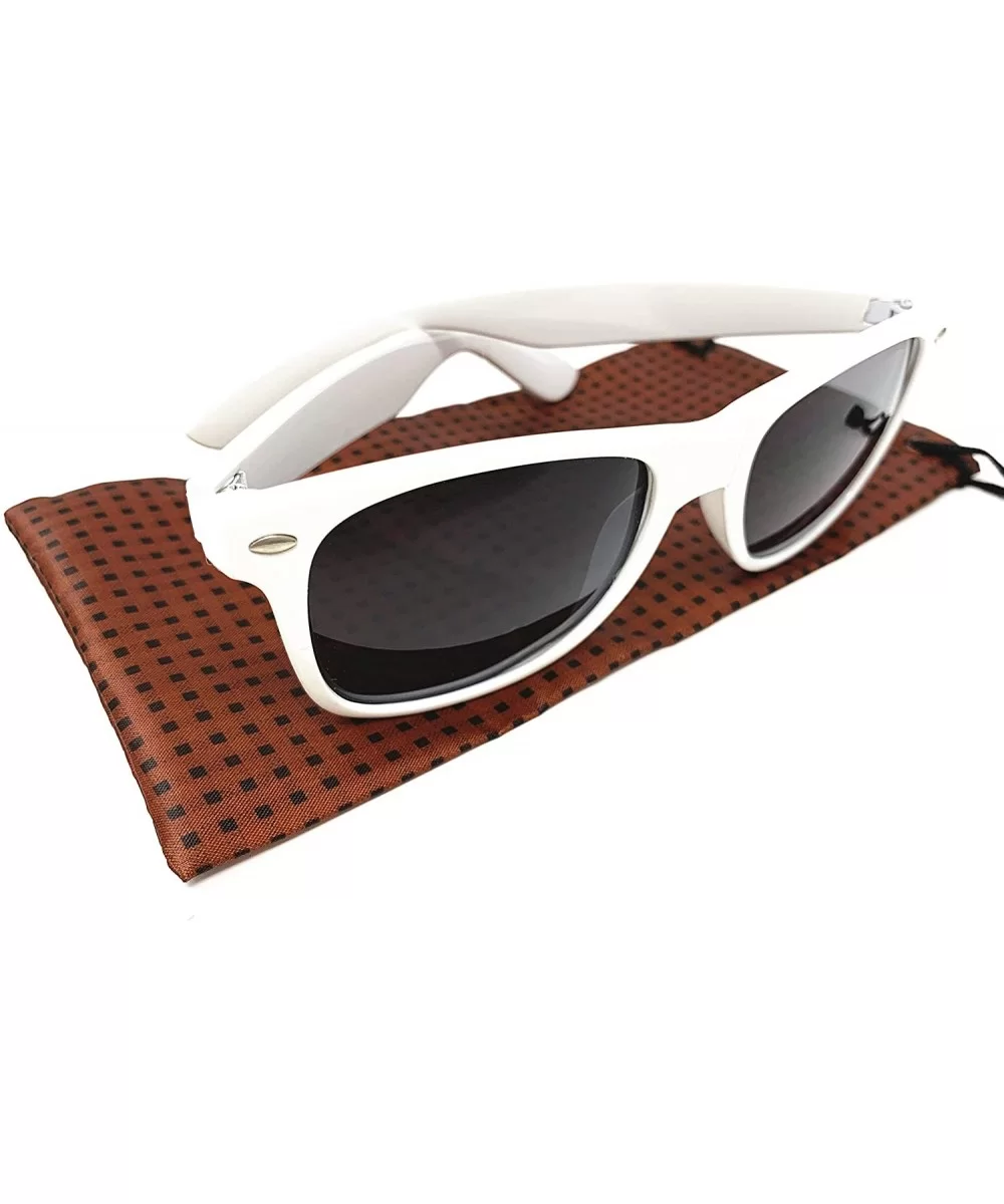 New Permium Mens & Womens polarized Sunglasses with Gray Lenses UV400 free Bag - White - C518SSDX2OR $4.46 Round