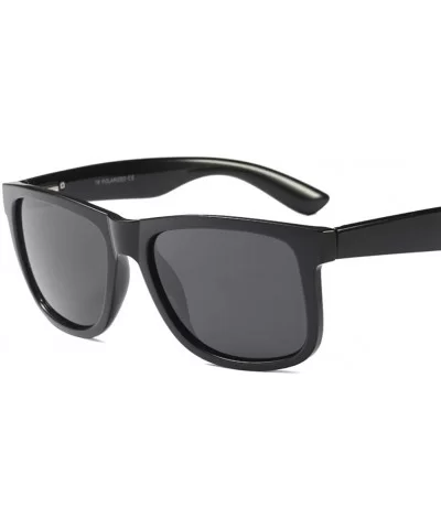 Square Sunglasses Men Polarized TR90 Accessories Driving Sun Glasses Men Summer - Black - C018HSYNOD5 $10.29 Square