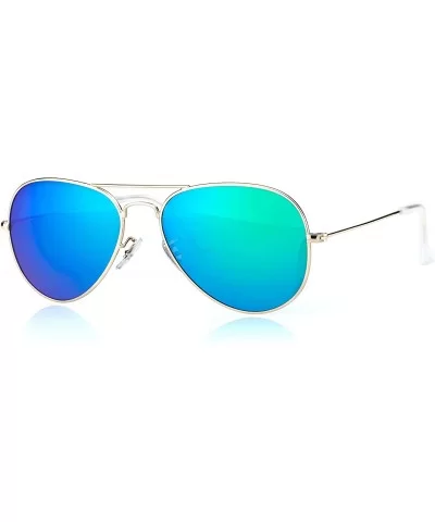 Linno Classic Polarized Sunglasses for Men Women Metal Frame UV400 Protection - Blue - CL18KIW6OCW $6.01 Aviator