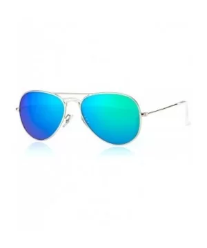 Linno Classic Polarized Sunglasses for Men Women Metal Frame UV400 Protection - Blue - CL18KIW6OCW $6.01 Aviator