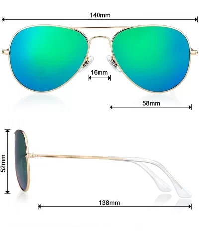 Linno Classic Polarized Sunglasses for Men Women Metal Frame UV400 Protection - Blue - CL18KIW6OCW $6.01 Aviator