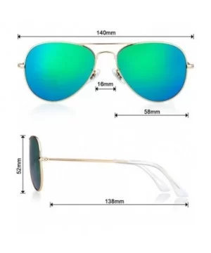 Linno Classic Polarized Sunglasses for Men Women Metal Frame UV400 Protection - Blue - CL18KIW6OCW $6.01 Aviator