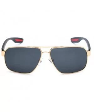 Classic Polarized Men's Sunglasses- Vintage Framed Sunglasses Men's Sunglasses - B - CT18SM96IMM $35.00 Aviator