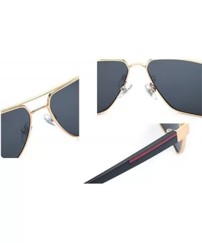 Classic Polarized Men's Sunglasses- Vintage Framed Sunglasses Men's Sunglasses - B - CT18SM96IMM $35.00 Aviator