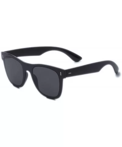 Polarized Sunglasses Aviators Protection Black Grey - Black-grey - C418TRXT5KL $13.48 Oversized