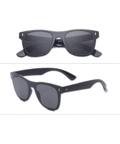 Polarized Sunglasses Aviators Protection Black Grey - Black-grey - C418TRXT5KL $13.48 Oversized