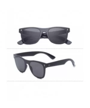 Polarized Sunglasses Aviators Protection Black Grey - Black-grey - C418TRXT5KL $13.48 Oversized