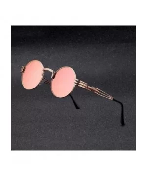 New Fashion Retro Steampunk Round Metal Sunglasses Men And Women Double Spring Leg Colorful Eyewear UV400 - CD197A3070K $28.3...