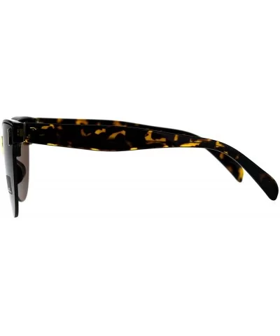 Giselle Womens Sunglasses Chic Design Half Rim Butterfly Shades UV 400 - Tortoise (Brown) - CC18E0UKM2O $8.95 Square