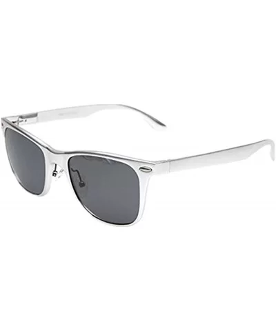 Retro Classic Aluminum Magnesium Frame Polarized Sunglasses - White - C71802ARCTE $15.55 Wayfarer