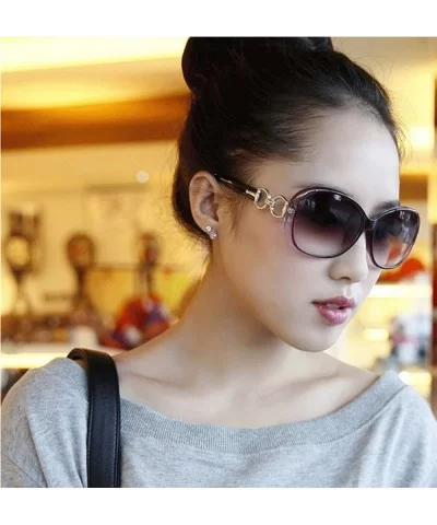 Sunglasses Women Large Frame Glasses Eyewear UV protection Goggles - Black - CA184C03ZHZ $6.08 Goggle