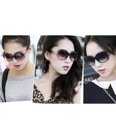 Sunglasses Women Large Frame Glasses Eyewear UV protection Goggles - Black - CA184C03ZHZ $6.08 Goggle