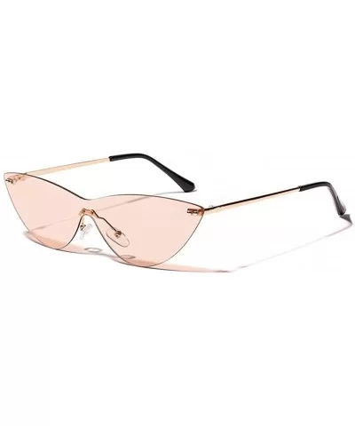 Triangle Rimless Sunglasses Retro sunglasses For Men Women Colored Transparent Sunglasses UV400 Protection - 3 - CA195Y5UZID ...