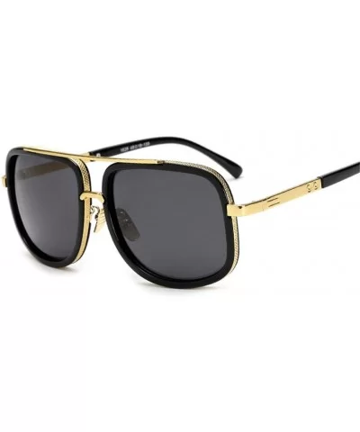 Oversized Men Sunglasses Luxury Women Sun Glasses Square Retro - C3 - CM194ONQG5M $27.32 Rectangular