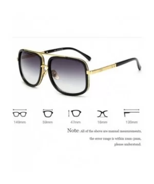 Oversized Men Sunglasses Luxury Women Sun Glasses Square Retro - C3 - CM194ONQG5M $27.32 Rectangular