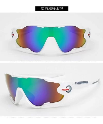 Sports Sunglasses Sports Sunglasses outdoor men's and women's cycling - 17. Solid White Frame Green Mercury - CR18AA24W26 $30...