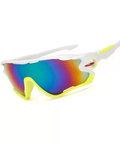 Sports Sunglasses Sports Sunglasses outdoor men's and women's cycling - 17. Solid White Frame Green Mercury - CR18AA24W26 $30...