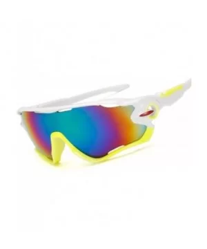 Sports Sunglasses Sports Sunglasses outdoor men's and women's cycling - 17. Solid White Frame Green Mercury - CR18AA24W26 $30...