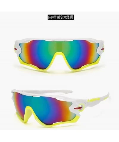 Sports Sunglasses Sports Sunglasses outdoor men's and women's cycling - 17. Solid White Frame Green Mercury - CR18AA24W26 $30...