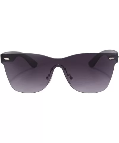 One-piece Mirror Sunglasses UV400 Women's Summer Glasses-S71001 - Gradient Grey - CT18QK5R35D $5.77 Butterfly