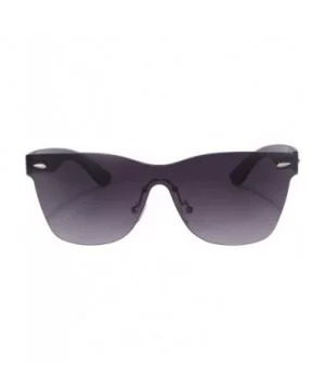 One-piece Mirror Sunglasses UV400 Women's Summer Glasses-S71001 - Gradient Grey - CT18QK5R35D $5.77 Butterfly