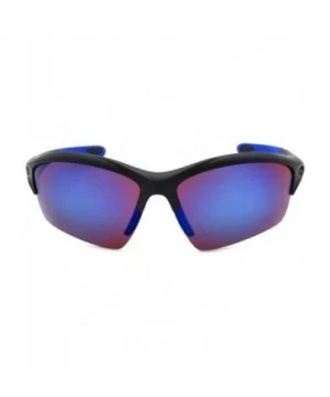 Men's Half Rim Sports Sunglasses with Color Mirrored Lens 570060/REV - Matte Black - CN1271CS751 $7.08 Rimless