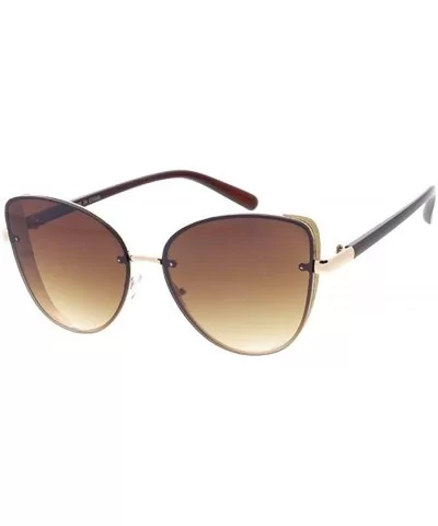 Urban Fashion Cat Eye Sunglasses C52 - Brown - CL1929AMO5R $9.99 Cat Eye