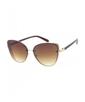 Urban Fashion Cat Eye Sunglasses C52 - Brown - CL1929AMO5R $9.99 Cat Eye