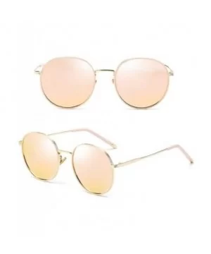 Aviator Polarized Sunglasses for Women uv Protection Take it Easy to Enjoy the Treatment in the Sun - Gold/Pink - CA18W06EN2L...