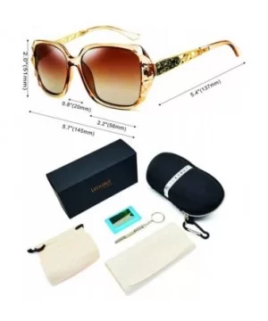 Oversized Sunglasses for Women Polarized UV Protection Classic Fashion Ladies Shades - CM185K5GSQR $8.17 Goggle