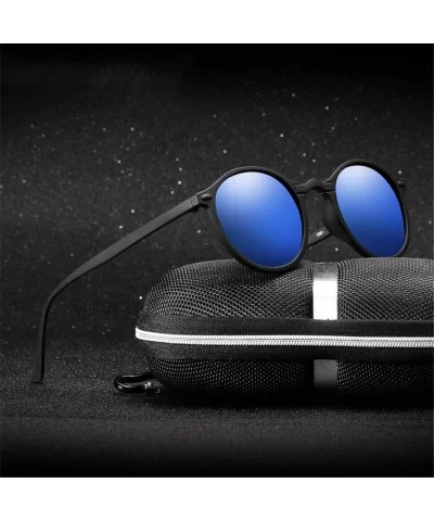 Night Vision Polarized Sunglasses Men Women Small Round Goggles Yellow Sun Glasses Driving Eyewear Multi Blue - CL194ONHK6Z $...