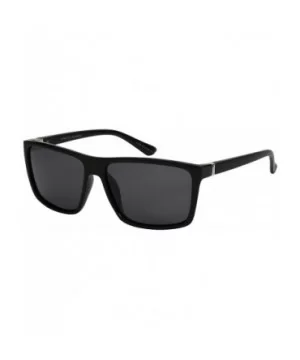 Modern Square Frame Sunglasses with Polarized Lens 541009TT-P - Matte Black/Sd Lens - CG12DG7HC1P $9.21 Square