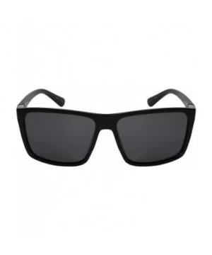 Modern Square Frame Sunglasses with Polarized Lens 541009TT-P - Matte Black/Sd Lens - CG12DG7HC1P $9.21 Square