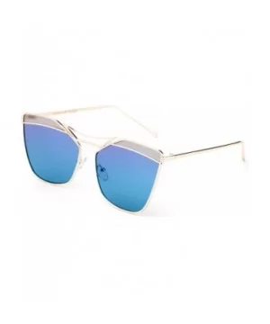 Skyline" - Modern Geometric Celebrity Blended Sophisticated Elegant 100% UV Protection Flash/Mirrored Lenses - CS17YDTR9Y5 $5...