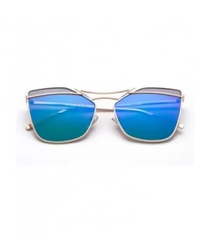 Skyline" - Modern Geometric Celebrity Blended Sophisticated Elegant 100% UV Protection Flash/Mirrored Lenses - CS17YDTR9Y5 $5...