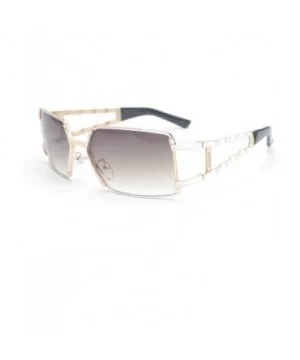 Design Lady Artificial Diamond sunglasses Square Sunglasses+case - White-gradient Grey - CC1838O2Z95 $8.96 Square