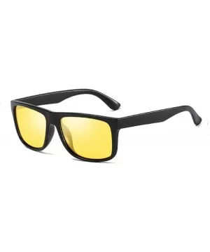 New Fashion Polarized Sunglasses For Men Women Vintage Style C2MatteBlack Grey - C4matteblack Yellow - CF18YZX3RU5 $8.08 Aviator