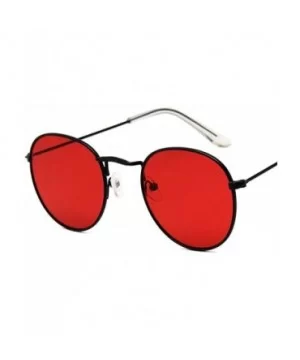 Round Mirror Sunglasses Women Metal Vintage Sun Glasses Female Classic - 1 - C518R9KSC0C $29.32 Round