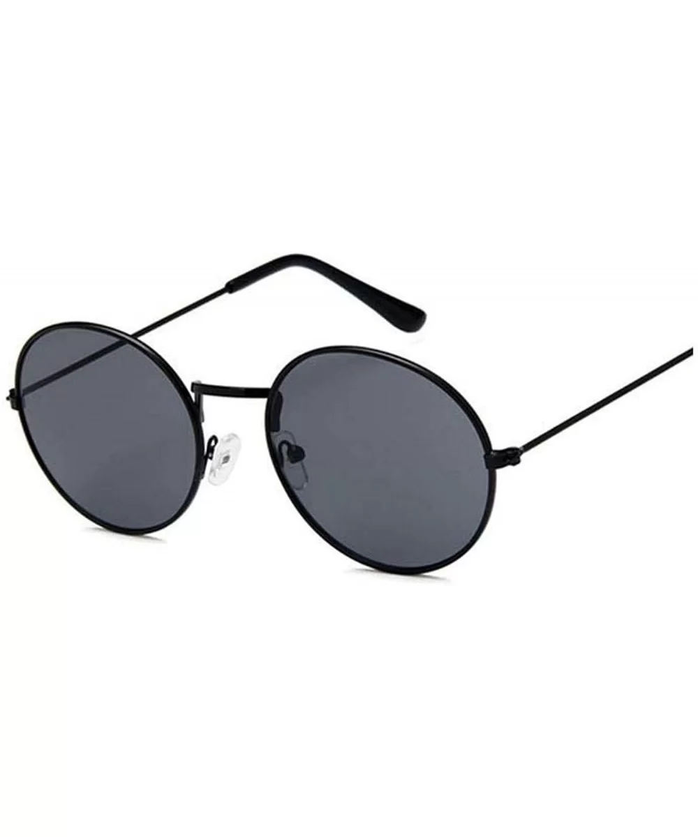 Retro Oval Sunglasses Men Women UV400 Vintage Metal Frame Sun Glasses Fashion Lunette De Soleil Femme - CZ197Y77463 $19.87 Oval