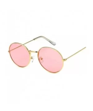 Retro Oval Sunglasses Men Women UV400 Vintage Metal Frame Sun Glasses Fashion Lunette De Soleil Femme - CZ197Y77463 $19.87 Oval