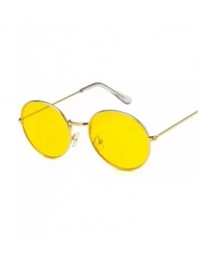 Retro Oval Sunglasses Men Women UV400 Vintage Metal Frame Sun Glasses Fashion Lunette De Soleil Femme - CZ197Y77463 $19.87 Oval