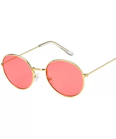 Retro Oval Sunglasses Men Women UV400 Vintage Metal Frame Sun Glasses Fashion Lunette De Soleil Femme - CZ197Y77463 $19.87 Oval