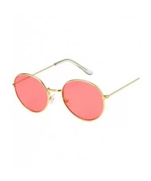 Retro Oval Sunglasses Men Women UV400 Vintage Metal Frame Sun Glasses Fashion Lunette De Soleil Femme - CZ197Y77463 $19.87 Oval