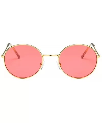 Retro Oval Sunglasses Men Women UV400 Vintage Metal Frame Sun Glasses Fashion Lunette De Soleil Femme - CZ197Y77463 $19.87 Oval