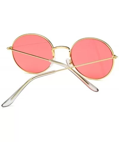 Retro Oval Sunglasses Men Women UV400 Vintage Metal Frame Sun Glasses Fashion Lunette De Soleil Femme - CZ197Y77463 $19.87 Oval