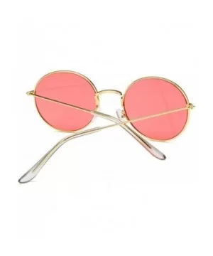 Retro Oval Sunglasses Men Women UV400 Vintage Metal Frame Sun Glasses Fashion Lunette De Soleil Femme - CZ197Y77463 $19.87 Oval