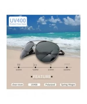 Men's Polarized Aviator Sunglasses - Classic Military Sunglasses for men - Grey Frame/Green Lens - C118QGIMHH5 $9.48 Sport