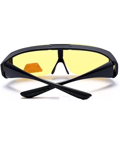 Fit Over Wrap Around Glasses Goggles Polarized Night Tug Above Night Vision Driving Sunglasses Eyewear Flip Lens - CB19547RTL...